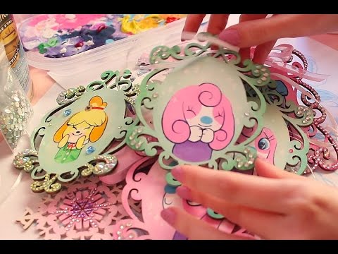Painting Tiny Wooden Ornaments (ASMR softly spoken and painting sounds)