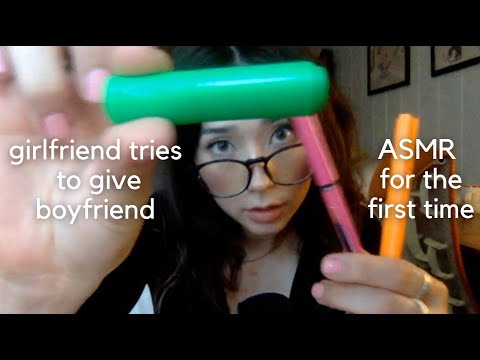 girlfriend tries to give boyfriend ASMR for the first time | personal attention | tigger assortment