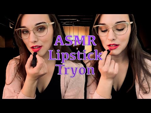 ASMR Lipstick Application 👄 (Tapping, Close Up, Kisses, Mouth Sounds)