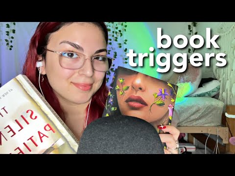 ASMR | book triggers (tapping, mouth sounds, rambles)