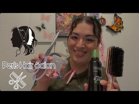 ASMR| Hair Salon Roleplay- You get a haircut & style 💇🏼‍♀️- soft spoken & brushing sounds