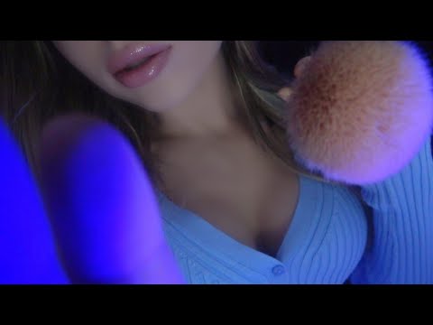 ASMR for Gentle Sleep - Brushing Your Face & Ears Slowly (3 Hours, Inaudible Whispers, No Talking)
