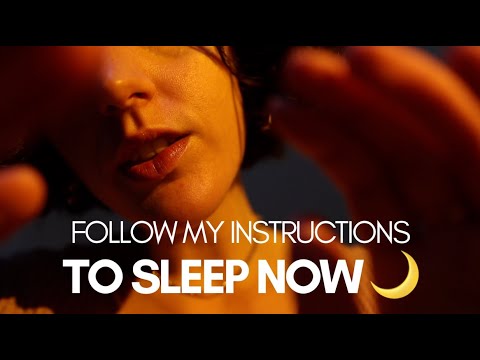 [ASMR] Follow my instructions 💜 SLEEP NOW 😴// hypnosis+ soft spoken into whispers+ hand movements 🌙
