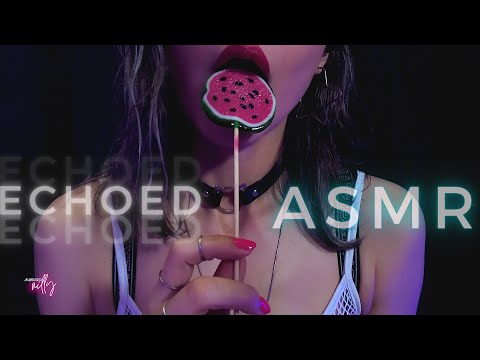 ASMR | Echoed Lollipop ASMR | Echoed Mouth Sounds & A Little Stomach Growling (No Talking)