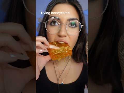 Trying honeycomb for the first time 🍯 #asmr #shorts #shortsvideo