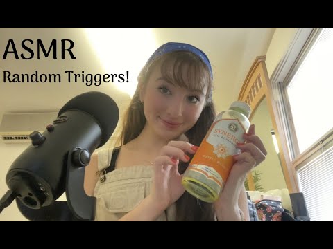 (ASMR) Random Triggers (mouth sounds, hand movements, tapping, scratching)