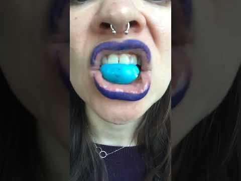 ASMR 🦖🧿🥚 SQUISH gum candy chewing teeth satisfying sunny mouth sounds #asmr