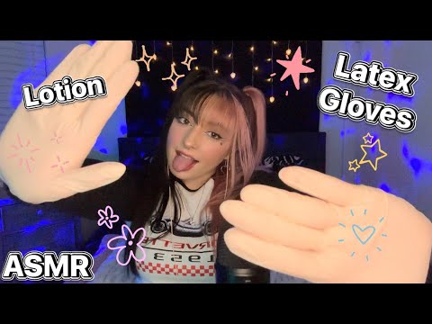 ASMR | Latex Gloves Sounds (with and without lotion) ♡