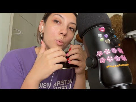 ASMR Phone tapping 💜📱~with natural nails~ | Whispered