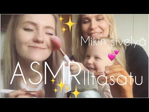 ASMR Suomi 🦋 Siveltimiä (micbrushing, kasvojen sively, iltasatu...)
