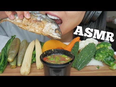 ASMR Veggies + SPICY Shrimp Paste Chilli Dip (EATING SOUNDS) NO TALKING | SAS-ASMR
