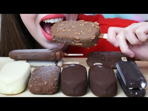 ASMR BEST CHOCOLATE COVERED ICE CREAM BARS (Extreme Crunch) No Talking