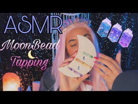 ASMR Colorful Moon Bead Tapping & Welcome To My Patreon! | clay tapping + brushing +softest whispers