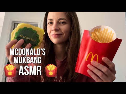 ASMR McDonald’s Mukbang - McChicken, Fries, Coke 🍟 (Eating Sounds, Whispering)