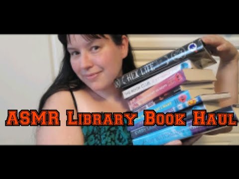 ASMR Cozy Library Book Haul !  Whispering , Tapping , Book Sounds #asmr #books