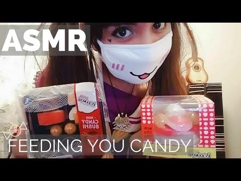 ASMR FEEDING YOU| Suchi Candy,Soft Music, Eating Sounds, Visuals ♥