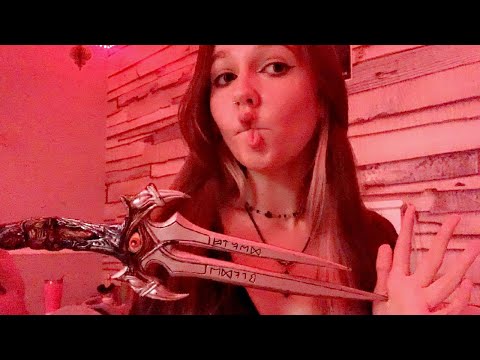 ASMR: huntress keeps you hostage and interrogates you (soft spoken/whispers + light tapping)