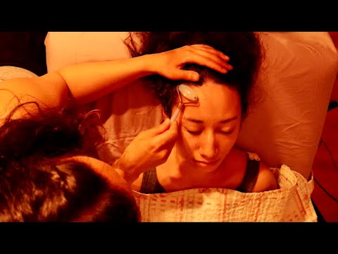 [ASMR] Real Person Scalp Check, Scalp Massage + Neck, Shoulder, & Facial Chinese Acupoint Massage