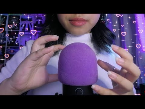 asmr aggressive mic scratching with foam cover