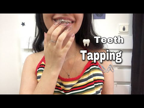 ASMR | Fast teeth tapping and scratching with paper clip ( No talking )