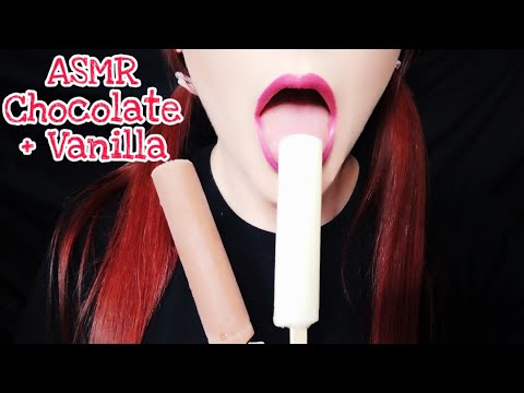 ASMR Chocolate and Vanilla ice cream lick 🍦👅