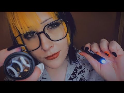 ASMR Eye Exam | Taking Halloween contacts out of your eyes!