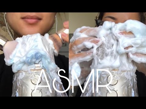 ASMR Shaving Cream on the Microphone (Brushing, Rubbing, & Crinkles)