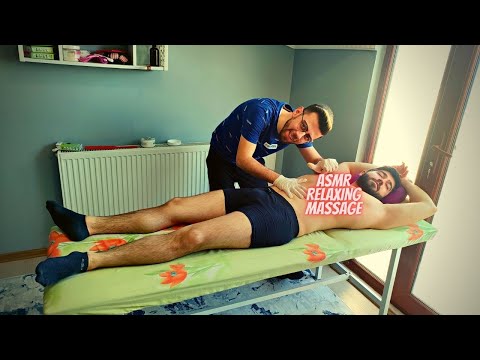 ASMR TURKISH AND RELAXING SLEEP MASSAGE-Asmr chest,leg,abdominal