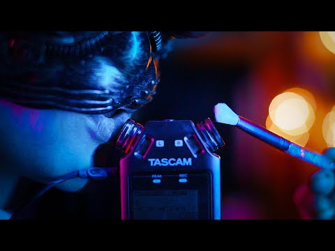 Close up TASCAM MOUTH SOUNDS w/ brushing (Tingle overload 😵)