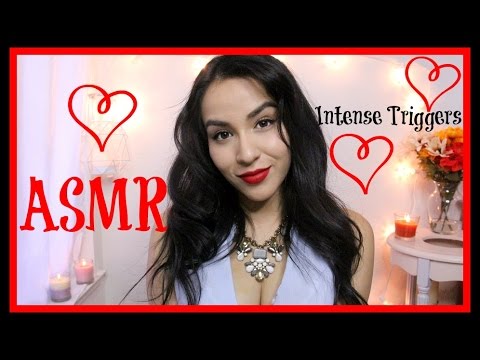 ASMR ♥︎  Intense Triggers  ( Head Rubs, Repeated Phrases, Close up)