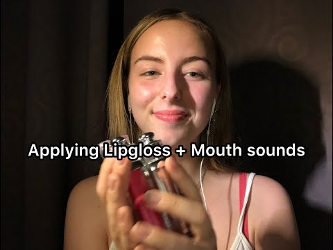 ASMR| Mouth sounds and Lipgloss application