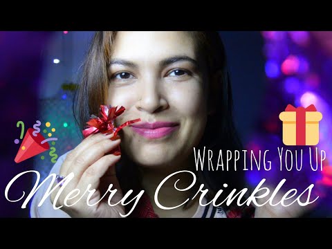 🎄Merry Crinkles ASMR ~ Gift Wrapping You 🎁 | Relaxing sounds