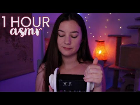 1 HOUR PURE ASMR Compilation ♡ NO talking (ear massage, fluffy scalp massage, fast tapping, & more)