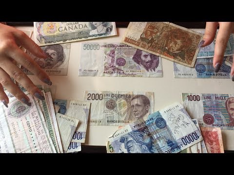 ASMR Vintage Bills - Money Collection - Tapping, Scratching, Show and Tell