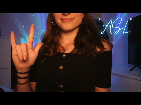 ASMR | Teaching you American Sign Language (tons of whispering and hand movements)