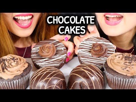 ASMR CHOCOLATE CAKES AND BROWNIES 초콜릿 케이크 리얼사운드 먹방 ケーキ केक  | Kim&Liz ASMR