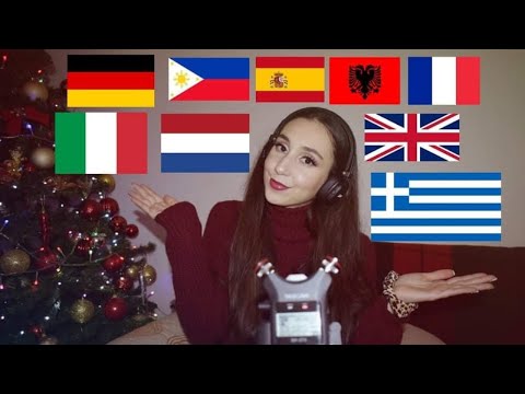 ASMR- Wishing you Merry Christmas in 9 Different Languages ⭐🎄🎅😴