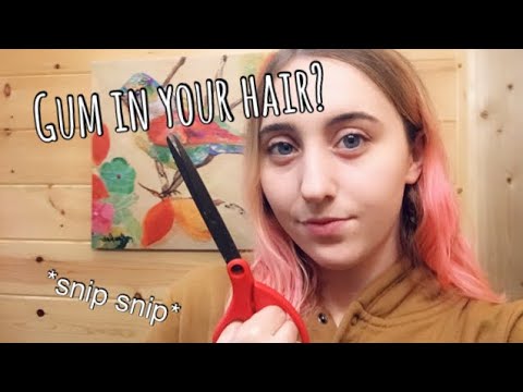 Gum Stuck In Your Hair? Hair cut ASMR