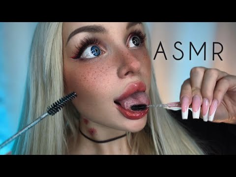 АСМР МАКИЯЖ СЛЮНКОЙ 3.0💦 ASMR RELAXING SPIT PAINTING FOR SLEEP😴/ mouth sounds