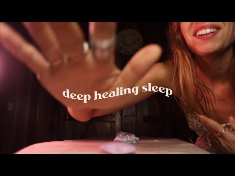 ASMR REIKI deep healing sleep | full body chakra balancing, energy plucking, cord cutting