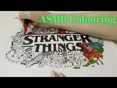 ASMR Colouring Stranger Things ( Colourful)
