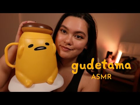ASMR Tapping with Gudetama | (Toys, stationary, whispering)