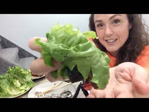 Eating Raw Oysters / Lettuce Wraps / Noodles [ASMR w Q&A]