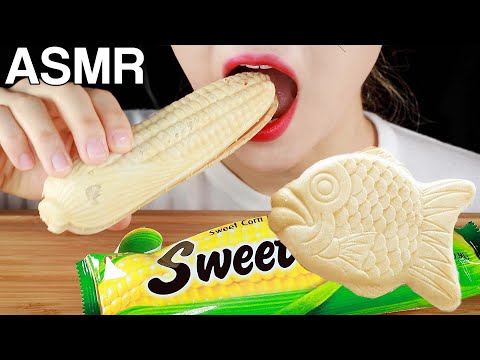 ASMR Korean Corn&Fish Ice Cream 옥수수&붕어빵 아이스크림 먹방 Mukbang Eating Sounds