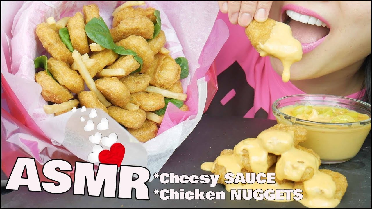 ASMR CHEESY McDonalds CHICKEN NUGGETS Valentines BOUQUET (EATING SOUNDS) NO TALKING | SAS-ASMR