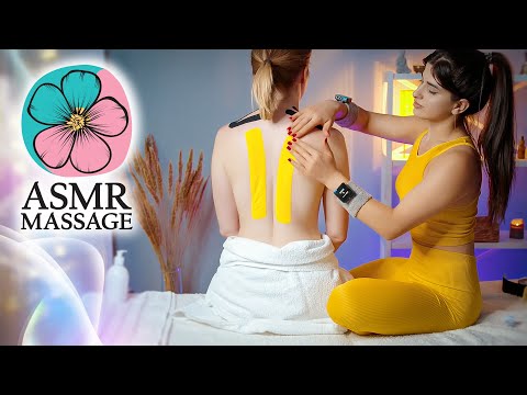 ASMR Relaxing Back & Neck Massage with tapes by Sabina