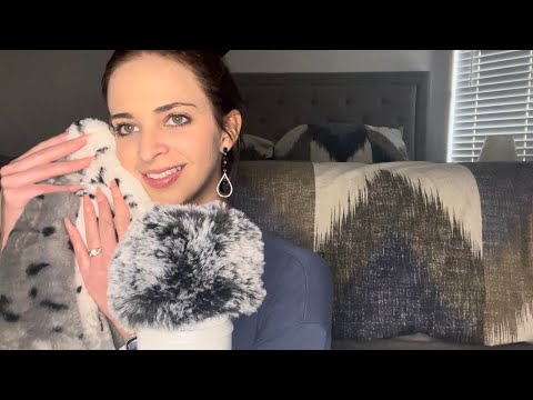 ASMR| Scratching Fluffy Items with long nails to help you sleep 😴 (relaxing & articulate whisper)