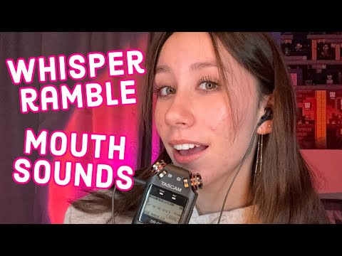 ASMR | sensitive tascam whisper ramble and mouth sounds