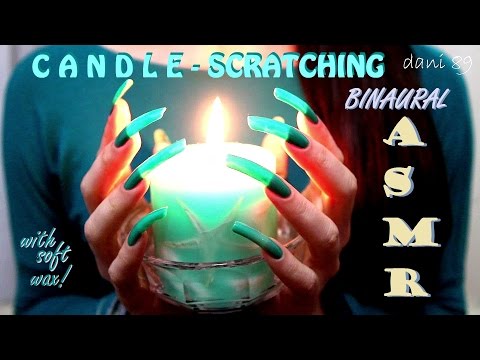 ☾ ASMR ☽ 🔊 NAIL-SCRATCHING 🎧 BIG CANDLE 🎍 & SOFT WAX 👀 with my super Long Natural Nails ✶ 💤