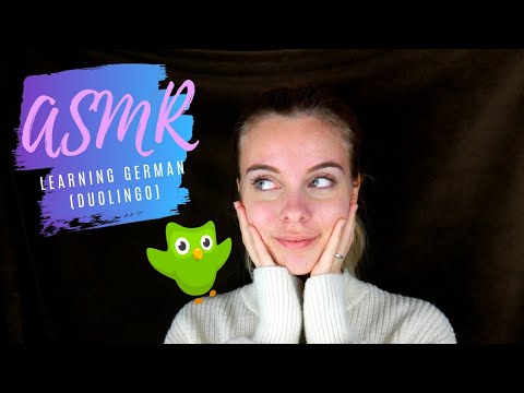 [ASMR] Learning German (With Doulingo)